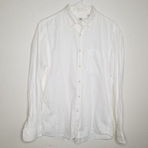 Uniqlo white button down oxford